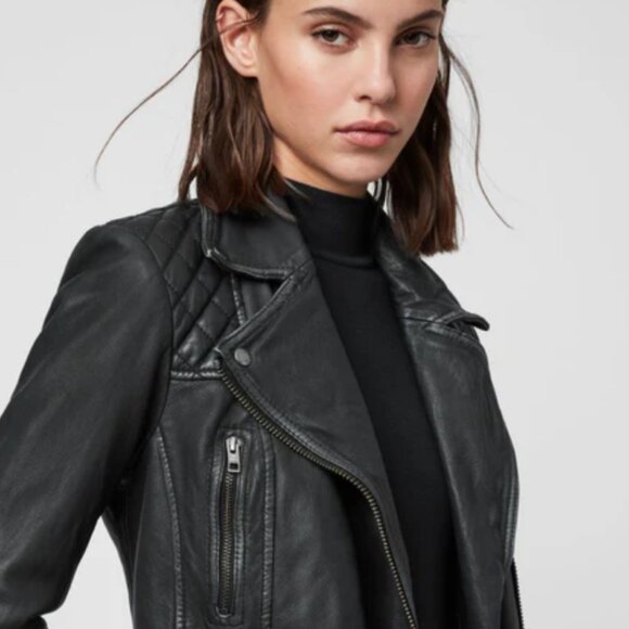 Allsaints Cargo Leather Jacket size 0 - Picture 2 of 11